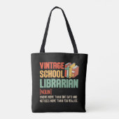 Schoolbibliothecaris Uitspraak Grappig Tote Bag (Achterkant)