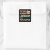 Schoolbibliothecaris Uitspraak Grappig Vierkante Sticker (Tas)