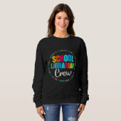Schoolbibliotheekbemanning Rainbow Colorful Librar Trui (Voorkant volledig)