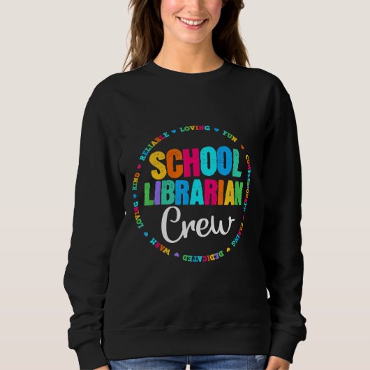 Schoolbibliotheekbemanning Rainbow Colorful Librar Trui (Voorkant)