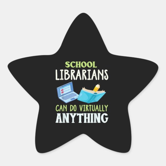 Schoolbibliotheekprogramma's Virtueel Shirt Ster Sticker (Voorkant)