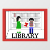 Schoolbibliotheekruimte Raamsticker (Vel)
