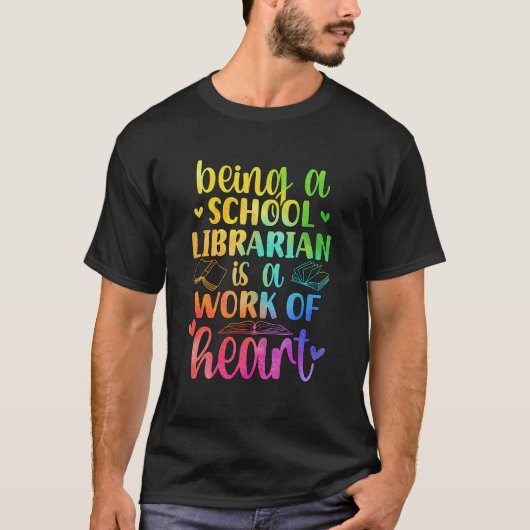 Schoolbibliotheekwerk T-shirt (Voorkant)