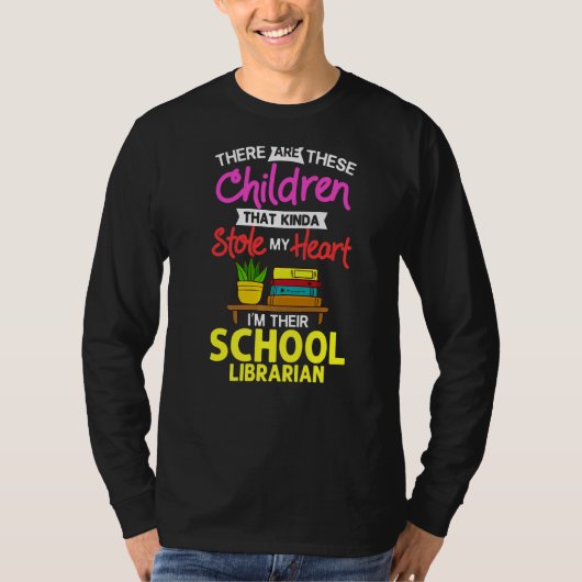 Schoolbibliotheken citeren Assistent bibliotheek R T-shirt (Voorkant)