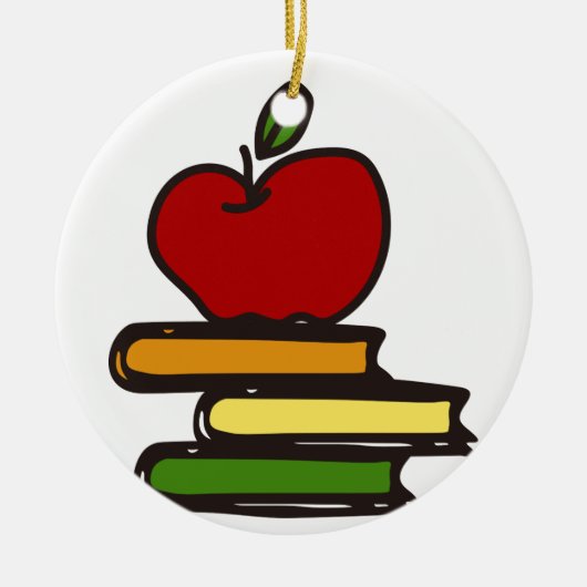 Schoolboeken Keramisch Ornament (Voorkant)