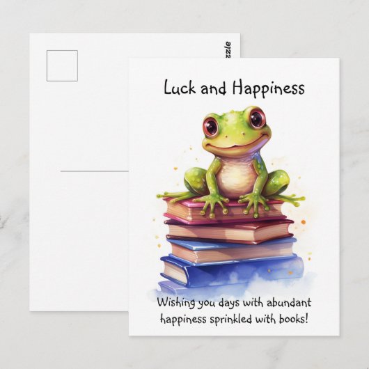 Schoolboeken Kikker Briefkaart (Voorkant / Achterkant)