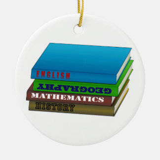 Schoolboekenstapel Keramisch Ornament