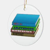 Schoolboekenstapel Keramisch Ornament (Links)