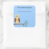 Schoolboeklabel Vierkante Sticker (Tas)