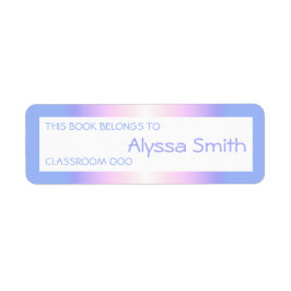Schoolboeknaam Classroom Labels Rainbow Ombre