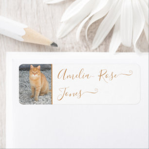 Schoolboeknaam Labels Pet Photo Template Cute