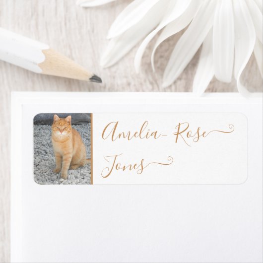 Schoolboeknaam Labels Pet Photo Template Cute (Insitu)