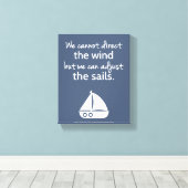 Schoolboot met geluidsdrager Positieve prijsopgave Canvas Afdruk (Insitu (Houten vloer))