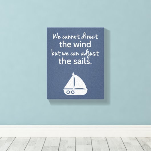 Schoolboot met geluidsdrager Positieve prijsopgave Canvas Afdruk (Insitu (Houten vloer))