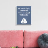 Schoolboot met geluidsdrager Positieve prijsopgave Canvas Afdruk (Insitu (Woonkamer))