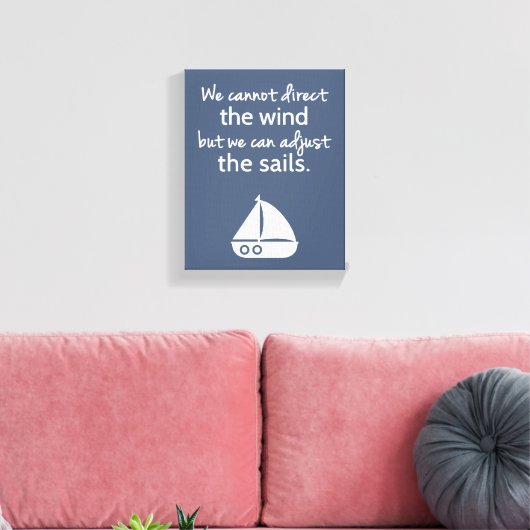 Schoolboot met geluidsdrager Positieve prijsopgave Canvas Afdruk (Insitu (Woonkamer))