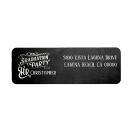  schoolbord afstudeerfeest adres retour etiket