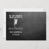 schoolbord Afstuderen foto Sla de datum op Save The Date (Achterkant)