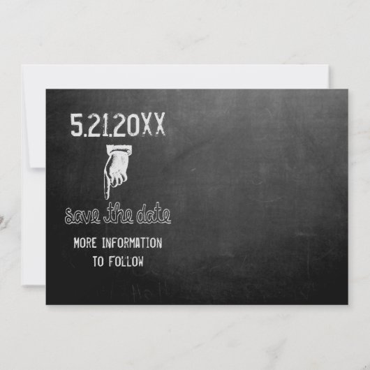  schoolbord Afstuderen foto Sla de datum op Save The Date (Achterkant)