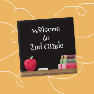 schoolbord   Appel   Boeken Button