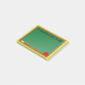 Schoolbord Appel Geel Geruit Onderwijzeres Post-it® Notes (Schuin)