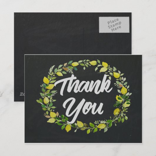 schoolbord bedankt briefkaart (Voorkant / Achterkant)