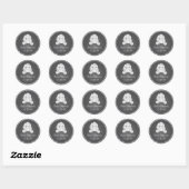 schoolbord bunny ronde sticker (Vel)