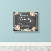 schoolbord canvas, familienaam, familie est. canvas afdruk (Insitu (Houten vloer))