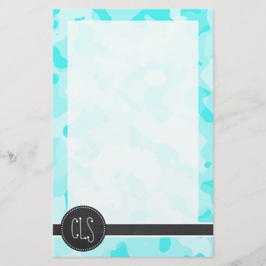  schoolbord; Celeste Camo; Camouflage Briefpapier (Voorkant)