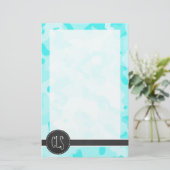  schoolbord; Celeste Camo; Camouflage Briefpapier (Staand voorkant)