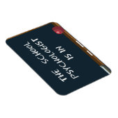 schoolbord "de schoolpsycholoog zit in" magneet (Rechterzijde)