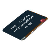 schoolbord "de schoolpsycholoog zit in" magneet (Linkerzijde)