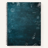 schoolbord doodles-Notitieboek Notitieboek (Voorkant)