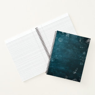 schoolbord doodles-Notitieboek Notitieboek