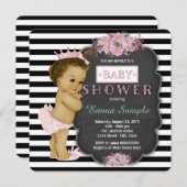  schoolbord etnische baby meisje douche kaart (Voorkant / Achterkant)