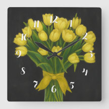 schoolbord gele tulpen