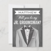schoolbord junior groomsman | bruidegom kaart (Voorkant)