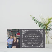  schoolbord kerstvakantie fotokaarten feestdagenkaart (Staand voorkant)