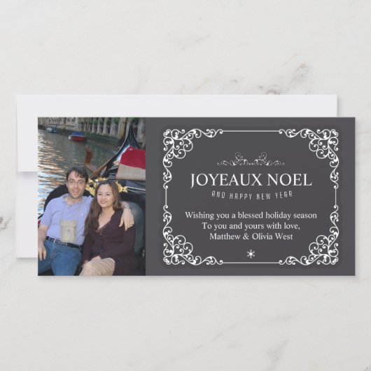  schoolbord kerstvakantie fotokaarten feestdagenkaart (Voorkant)