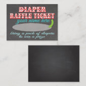 schoolbord luier loterij ticket informatiekaartje (Voorkant / Achterkant)