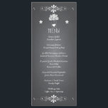 Schoolbord Mason Jar Trouwreceptie Menu Kaart<br><div class="desc">Populaire schoolbord-stijl menukaart is versierd met een krullerige rand en voorzien van een krijteffect. Een mooie mason jar met hydrangeabloemen is versierd met een hartje dat op de achterkant kan worden gepersonaliseerd met uw initialen. Speelse typografie geeft de uitnodiging een informeel elegante uitstraling. Coördinerende artikelen zijn ook beschikbaar.</div>