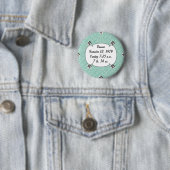 Schoolbord meneer geel en groen ronde button 5,7 cm (In situ)
