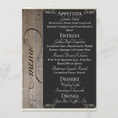 Schoolbord op Hout, Monogram & Dank Je - Crème Menu (Voorkant)