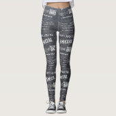 schoolbord politiek correcte kerstkrant leggings (Voorkant)