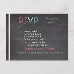 schoolbord RSVP-kaart Uitnodiging Briefkaart