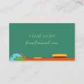 schoolbord schoolbord thuisdocent lerarenopleiding visitekaartje (Achterkant)