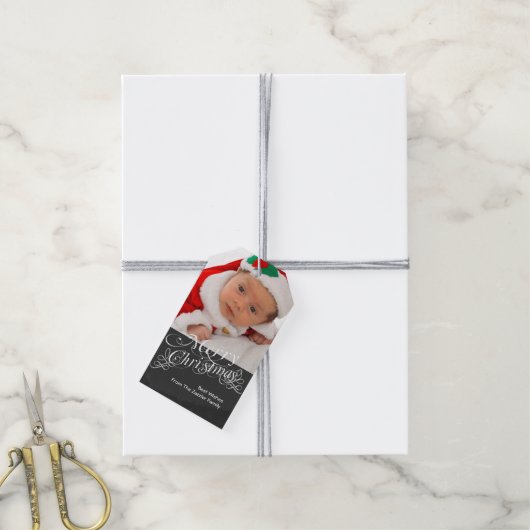 schoolbord Scroll Font gepersonaliseerd Cadeaulabel (Met Touw)