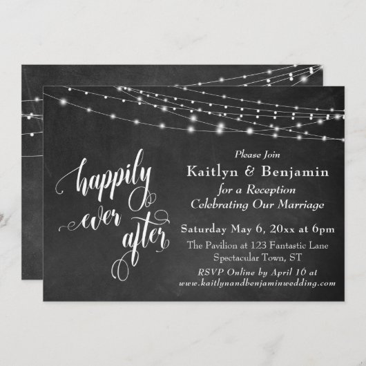 Schoolbord Slingerlichtjes Heden en Onbepaald Gelu Kaart (Voorkant / Achterkant)