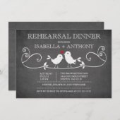 schoolbord Tortelduifjes repetitie diner Kaart (Voorkant / Achterkant)