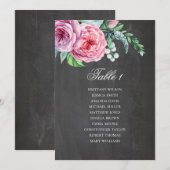 Schoolbord trouw zitplaatskaart. Boho tafelplan Kaart (Voorkant / Achterkant)